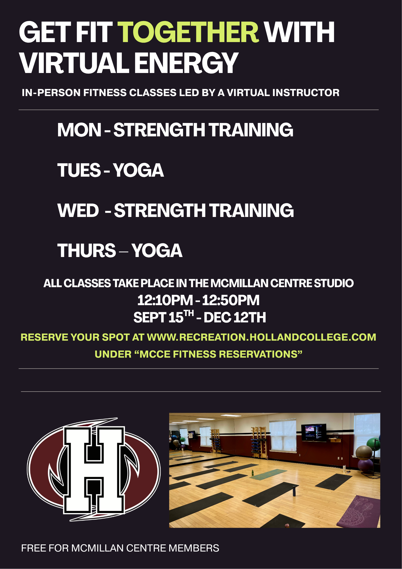 Fall Fitness Classes poster