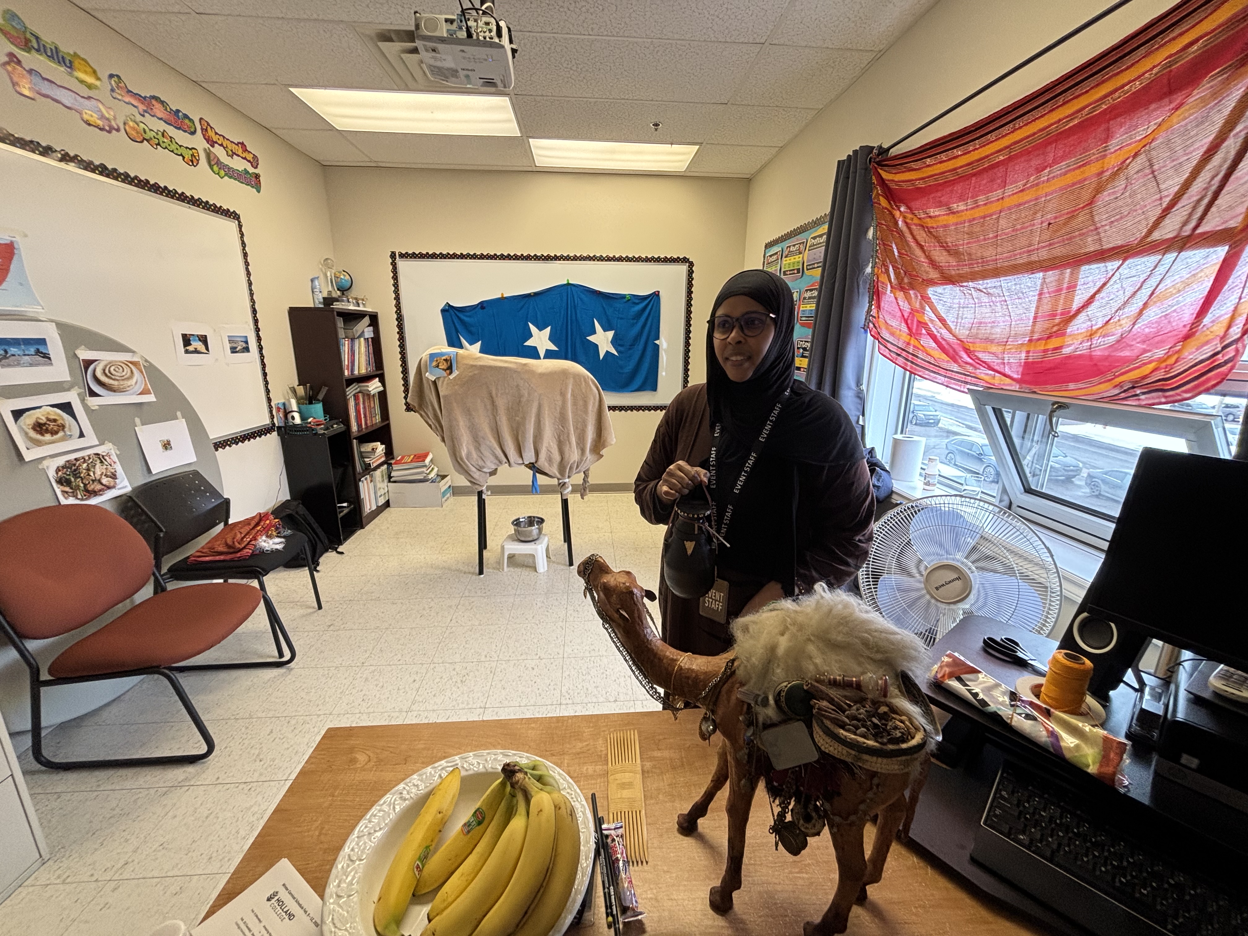 Halimo Nur, presents a camel milking challenge and shares information about Somalia. 