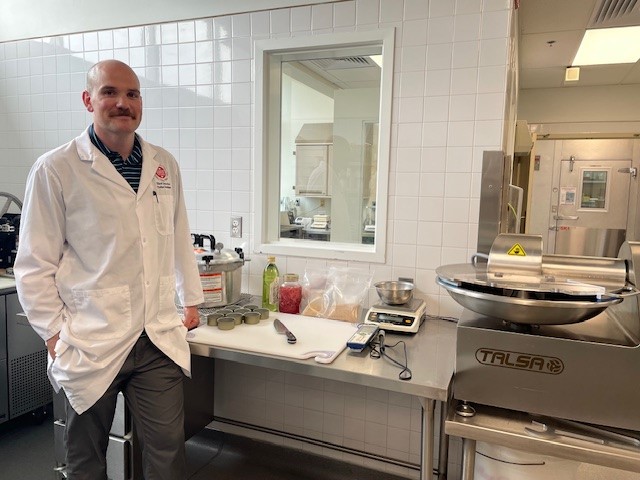 Eliott Senechal, Food Product Developer, pictured in the CSK research and development kitchen